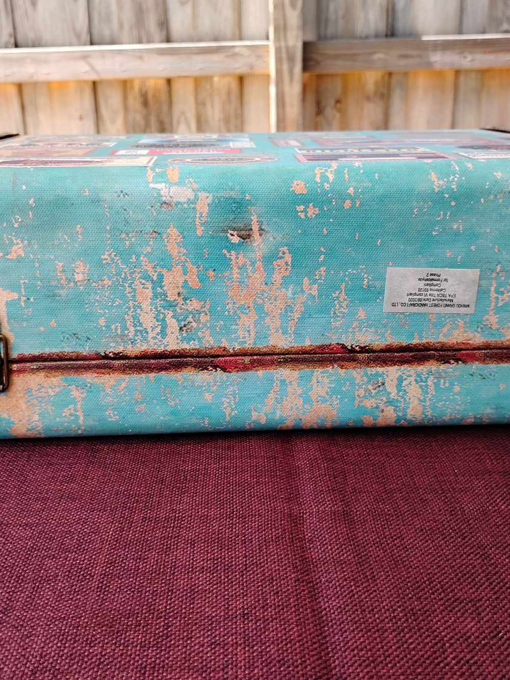 Vintage Look Suitcase with Travel Stickers Rustic Decor - Picture 10 of 13